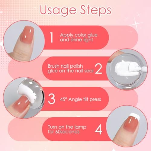 Nail Art Stamper Materiel Onglerie Professionnel, French Accessoire Ongles avec Racleurs Onglerie Materiel Jelly Nail Art Stamper French Outil de Manucure Bricolage Accessoires D'art D'ongle