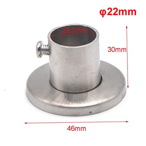 Support de tige de placard en acier inoxydable 304 pour douilles de poteau de placard Convient pour tuyau de placard jusqu'à 22 mm de diamètre extérieur Vis incluses