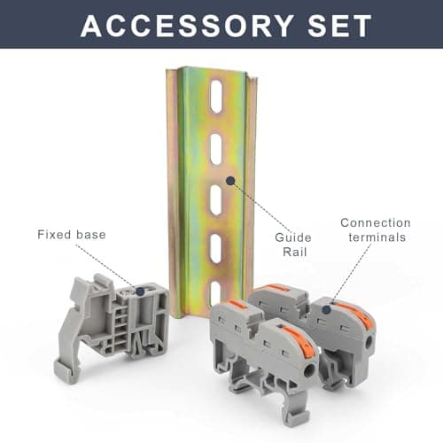 MYLERCT Bornier Rail Din Un Ensemble De 10 Bornier Electrique, Bornier Terre avec accessoires de Rail, Peut Être Utilisé Pour La Production de Bricolage L'automatisation L'Électrotechnique et D'autres
