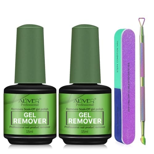 Dissolvant Vernis Semi Permanent, 2PCS Magic Remover Semi Permanent avec Nail File et un Nail Cuticle Pusher, Disolvant a Ongles Semi Permanent - Retrait Facile et Rapide du Vernis à Ongles Gel
