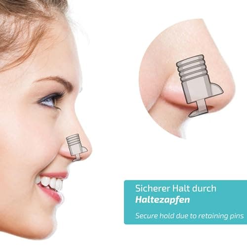 NASIVENT PREMIUM dispositif anti-ronflement - (Set de démarrage) - amélioration de la respiration nasale - écarteur de nez - Unique en son genre grâce à des chevilles de retenue innovantes