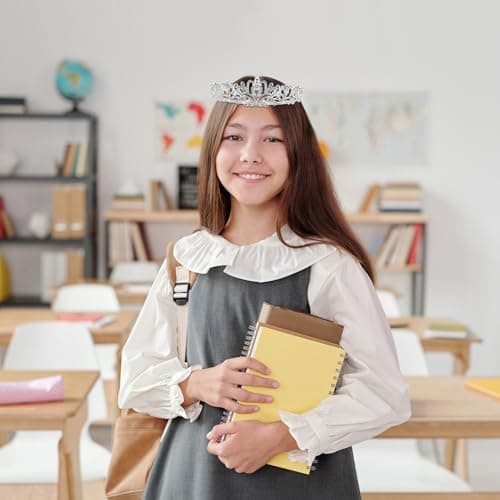 Graduation Party Decorations Prom Queen Shoulder Strap Headband Set (White)