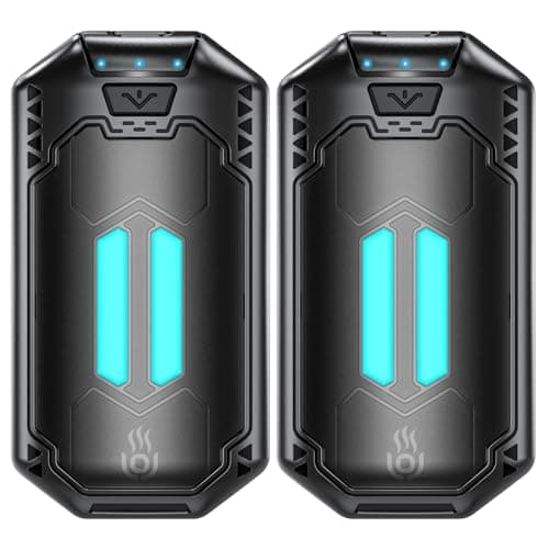 Chauffe Main Rechargeable 6000mAh OUTJUT Chaufferette Main Reutilisable 2 en 1, Câble de Charge USB, Idéal pour Le Camping et Le Ski, Cadeau Chaleureux pour Adultes et Enfants Cadeau de Noël(Noir)