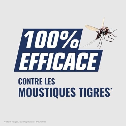 INSECT ECRAN - Spray Anti-Moustiques Répulsif Zones Infestées - 8H -100ml | Protection contre les piqûres de moustiques - 100% efficace sur le moustique tigre*- Formulé avec du Deet** - Dès 24 mois