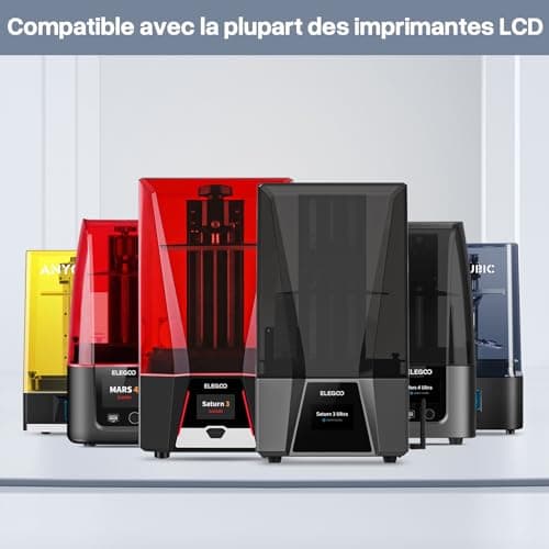 ELEGOO Résine ABS-Like 3.0 pour Impression 3D Imprimante 3D LCD MSLA DLP UV 405nm Résine Photopolymère, Haute Précision, Résistance et Ténacité Améliorées, Noir 1000G