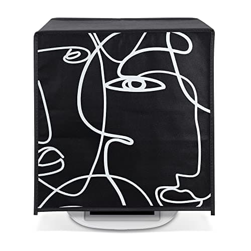 kwmobile Housse Compatible avec Thermomix TM5 / TM6 - Housse de Protection intégrale pour Robot de Cuisine - Noir-crème
