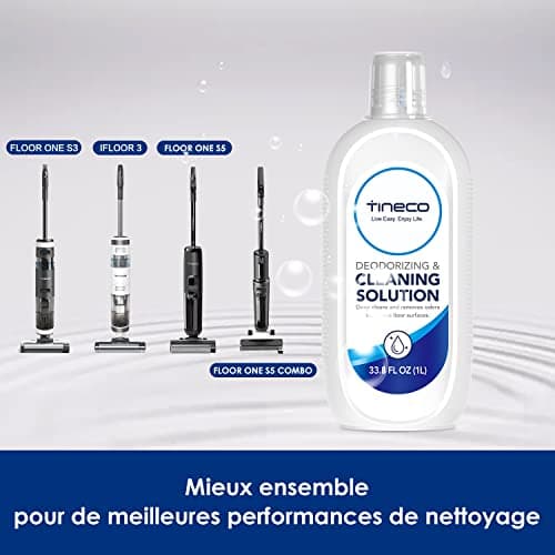 Tineco formule pour Tineco Nettoyeurs de sol, pour nettoyage multi-surfaces, 1 x 1L, pour Série Floor One S3, Série iFloor, Série Floor One S5, Floor One S6, Série Floor One S7 (Sans parfum)