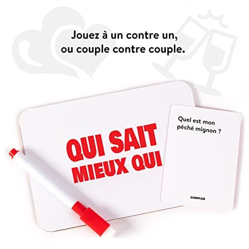 The World Game Qui Sait Mieux Qui - Jeu de Société pour Couple - Qui Connaît l'autre Le Mieux ? - des Cartes pour Une Soirée Anniversaire ou Cadeau de Saint-Valentin pour Homme et Femme Adultes