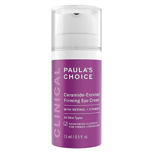 Paula's Choice CLINICAL Crème Contour des Yeux Céramides - Anti Agê Crème Hydratante Anti Rides & Ridules - Contour des Yeux avec Retinol, Vitamine E & C - Tous Types de Peaux - 15 ml