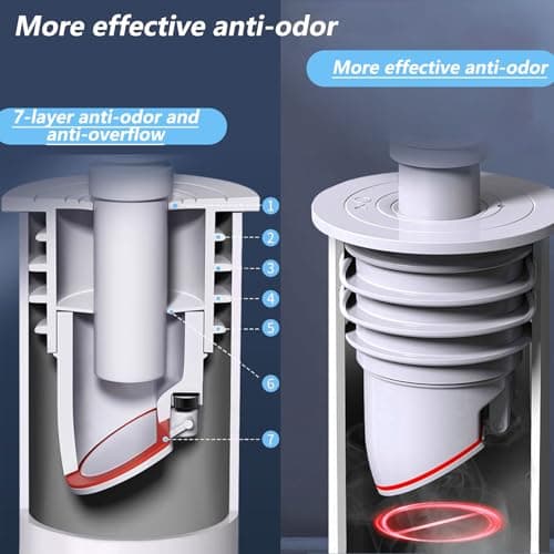 WISIRENT Joint de Tuyau de Machine à Laver, 2 Pièces 35-40mm Gris Bouchon Anti Odeur Machine à Laver Bouchon D'Étanchéité de Tuyau D'Évacuation, Joint de Tuyau de Vidange Déodorant pour Domestique