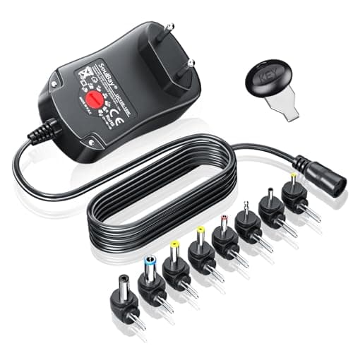 SoulBay Adaptateur Secteur Universel 3V 4.5V 5V 6V 7.5V 9V 1500mA 12V 1250mA 15W DC Alimentation pour routeur de Haut-Parleur de Clavier de caméra IP de sécurité CCTV de l'électronique Domestique