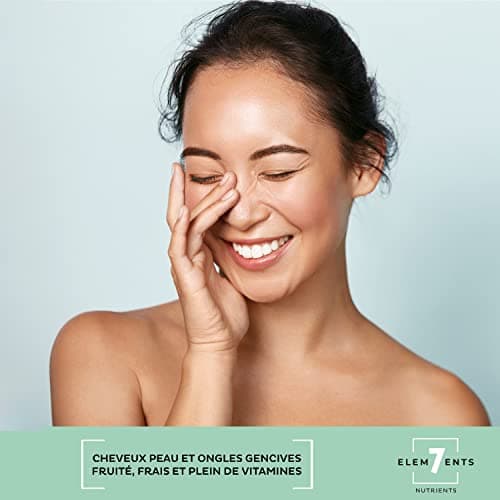 Multivitamines Gummies Gommes aux Fruits pour Cheveux Peau Ongles | Complément Alimentaire Naturel Vegan - Oursons Gommeux Sans Sucre à base d'Extraits de Plantes | Vitamine A C D E B2 Biotine Zinc