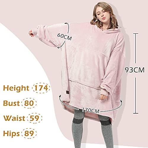 Catalonia Classy Sweat à Capuche Couverture surdimensionné, Pull en Molleton géant avec Grande Poche Avant, Super Doux Chaud Confortable pour Adultes Hommes Femmes épouse Petite Amie