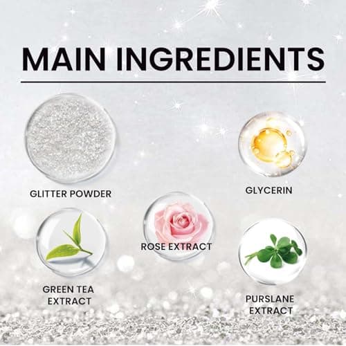 Body Paillettes Spray, 30ml Paillettes Spray Körper Longue Durée Paillettes Séchage Rapide Imperméable Paillettes Spray, Paillettes Spray Cosmétiques Pour Le Visage,Les Cheveux Et Les Vêtements(Blanc)