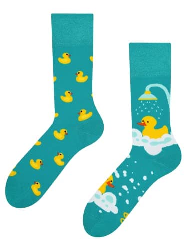 Dedoles Chaussettes Unisexe Homme Femme & Enfants beaucoup designs amusants gauche droite différent, couleur: Turquoise, motif: Canards, taille: 43-46