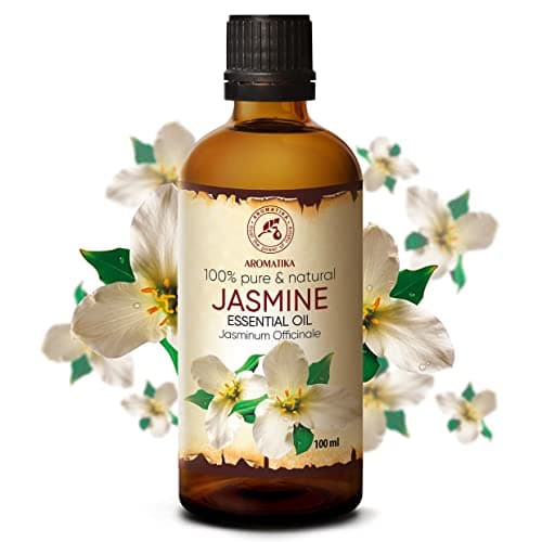 Huile Essentielle de Jasmin - 100ml - Jasminum Officinale - Huiles Essentielles Aromathérapie pour Diffuseurs - Visage - Sauna - Détente - Apaisant - Huiles de Bain - HE Jasmin
