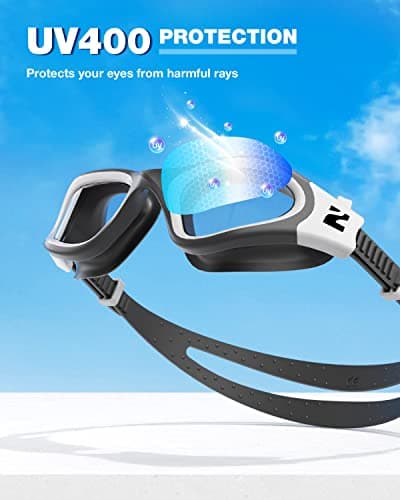 ZIONOR Lunettes de natation, G1SE lunettes de natation pour hommes et femmes avec protection UV, anti-buée, confort, lunettes de natation professionnelles