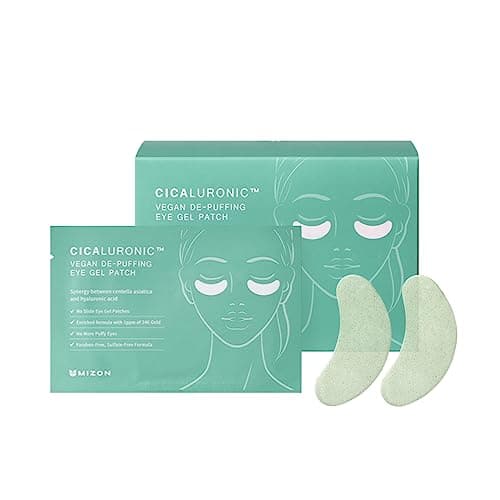 [MIZON] CICALURONIC VEGAN DE-PUFFING EYE GEL PATCHES (x42) Korean Skincare - Patchs yeux dégonflant - Hydratation Intense et Éclat - Soin yeux Anti-âge & anti cernes - 100% Vegan - Format voyage