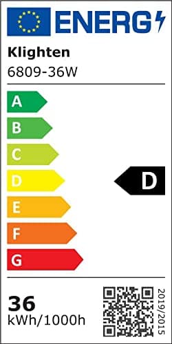 Klighten Appliques Murales Interieur LED Lampe 36W 40CM Moderne Applique Murale pour Chambre Maison Couloir Salon Blanc chaud 3000K (Noir)