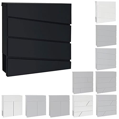 Moderne De Boîte Aux Lettres Murale En Acier Inoxydable 18 Modèles V2Aox, Farbe:Edelstahl 4 (MB05)