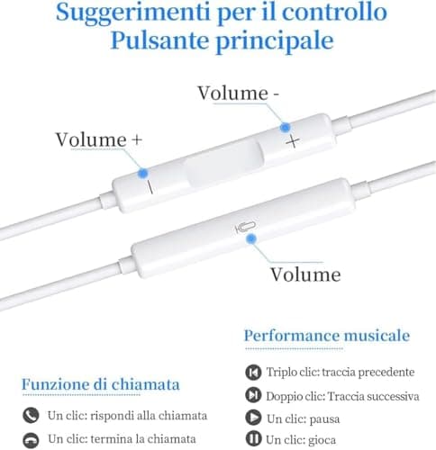 Seseno Ecouteurs Intra-Auriculaires filaires avec Son stéréo,[certifié MFi] contrôle du Volume et Microphone Anti-Bruit, compatibles avec iPhone 14 Pro/13/12/SE/11/8/7 Tous Les systèmes iOS