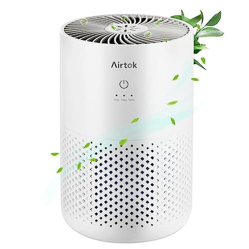 AIRTOK Purificateur d'air avec éponge d'aromathérapie, le purificateurs d'air H13 HEPA élimine 99,97% de la poussière et de la fumée, convient aux pièces de moins de 35m2 | 3 vitesses de vent | KQ-31