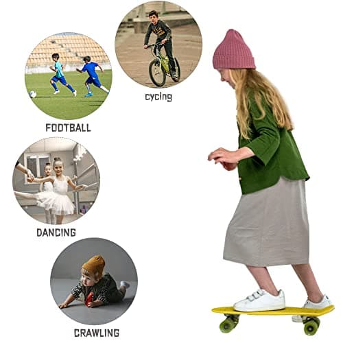 EULANT Genouillere Danse pour Enfant,Elastique Genouillère Volleyball,Protection Roller Garçons,Souple Protege Genoux Sport pour Handball Football Skate VTT Yoga Hip Hop Patinage,M