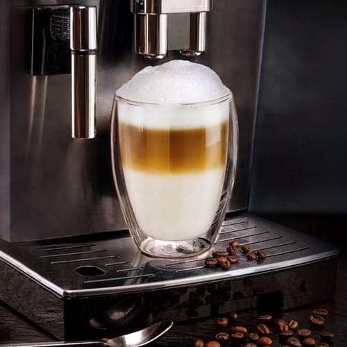 Creano Verre Thermique XXL à Double paroi 400 ML, Verre à café/Verre à thé/Latte Macchiato Extra Large résistant à la Chaleur en Verre borosilicaté, Lot de 6