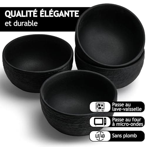 MIAMIO - 750 ml Bols/Saladiers, ensemble de 4 bols, bols à soupe, bols à céréales, bols de service en céramique - adaptés au micro-ondes, au lave-vaisselle et au four - Collection Oasis