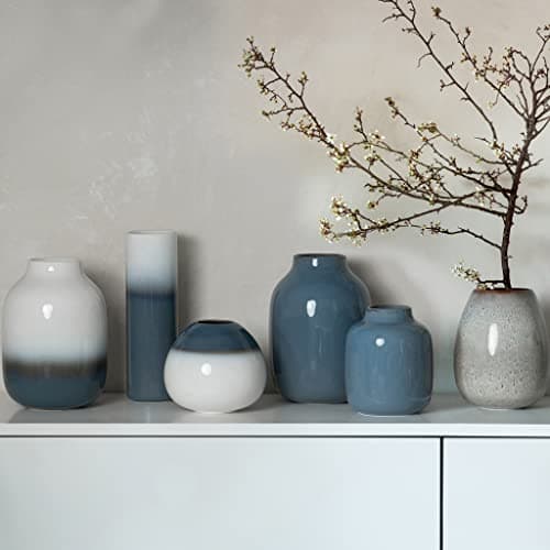 like. by Villeroy & Boch Lave Home Vase Shoulder, 15,5 x 15,5 x 22 cm, Bleu