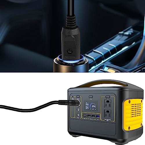 YAODHAOD Câble Allume-Cigare de Voiture 12V 3A DC, 5,5 x 2,1 mm vers Chargeur de Voiture, câble d'alimentation, rallonge d'alimentation Automatique pour DVR de Voiture, caméra, GPS, CCTV (2,5 m)