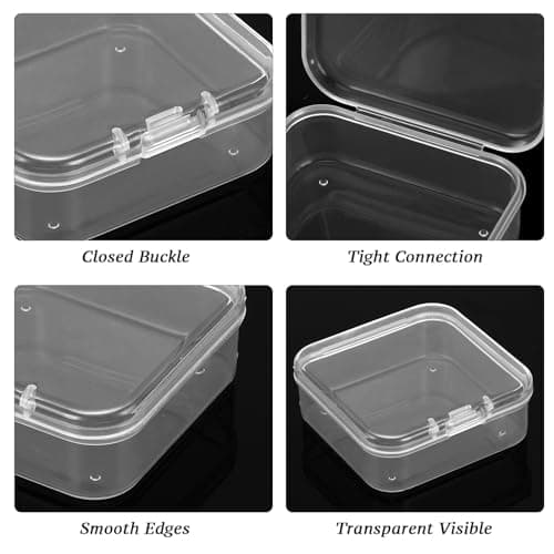 Auauraintt Petite Boite, 18 Petites Boîtes de Rangement et 1 Grande Boîte de Rangement avec Couvercle, Petite Boite Plastique Pouvant Contenir des Perles, des Bijoux et Divers Petits Objets