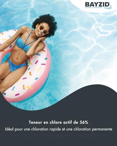 Höfer Chemie 1 x 1 kg BAYZID Granulé de Chlore Choc pour Piscine – Hautement Efficace, Rapidement Soluble, Désinfection Ultra-Rapide pour Une Eau Propre et Hygiénique