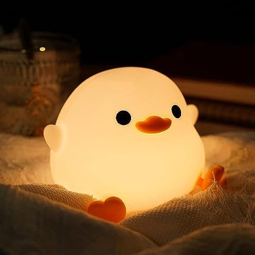Auezona Veilleuse Enfant Kawaii Veilleuse Bébé Rechargeable par USB Avec Minuterie Veilleuse Réglable Avec Minuterie Cadeau D'Anniversaire Et De Noël Pour Enfants Bébés, Silicone
