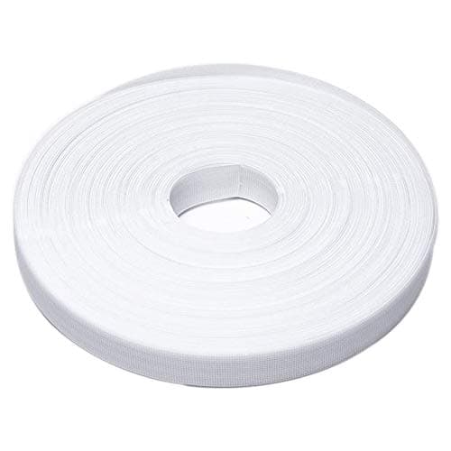 GUGULUZA Bobine de ruban en polyester pour couture de renfort robe de mariée, corset 6/8/12/15 mm Blanc – 15 mm