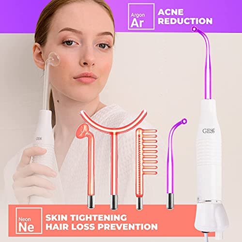 GESS Darsonval SuperNova Appareil à haute fréquence, 4 tubes, thérapie micro-courante, élimination des rides, anti-âge, la peau, cheveux corps visage