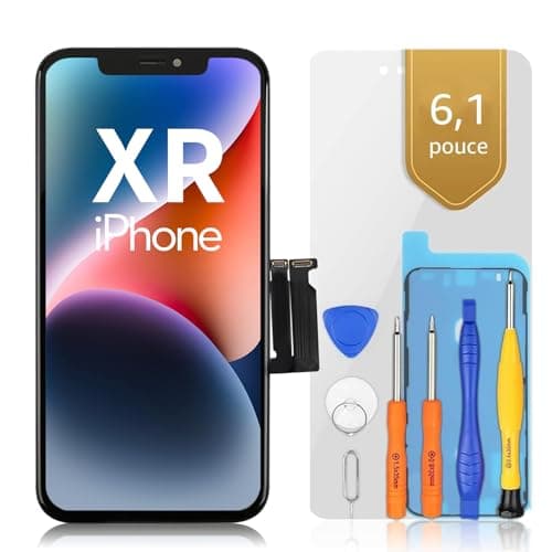 bokman Écran pour iPhone XR, 6.1 Pouces Affichage FHD et Remplacement de l'écran Tactile (Face ID, True Tone Programmable)