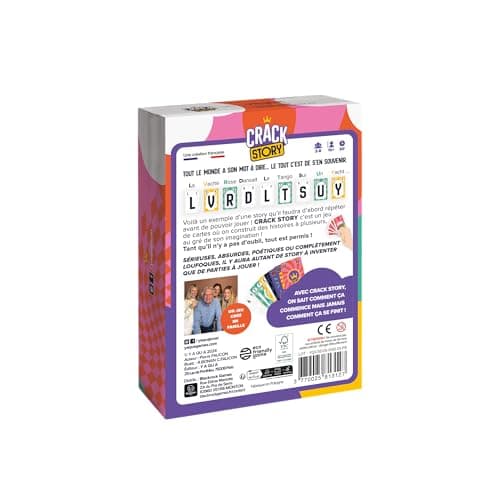 CRACK STORY – Jeu d’Ambiance Drôle et Addictif – Idéal pour Soirée, Apéro, Entre Amis et en Famille – Jeu de société à partir de 10 Ans - 2 à 8 Joueurs