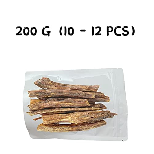 Friandises pour Chiens, Queue de Buffle, 100% Naturel, Nutritif et à Mâcher pour Les Petits, Moyens et Grands Chiens. 200g.