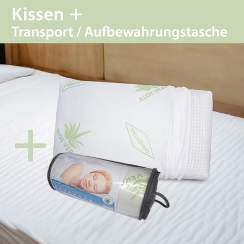 Oreiller Visco esprit du col de l'allergie 40 x 80 cm H 12 cm - Oreiller support cervical