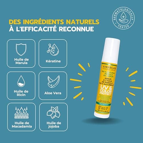 KERARGAN - Sérum Solaire Cheveux Marula Flacon Airless - 50ml
