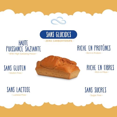 Nuvola Zero - Plumcake Zero Au Caramel Sans Glucides, Collations Sans Lactose, Sans Sucre, Sans Gluten, Riche en Fibres, Paquet de 12 Pièces, Fabriqué en Italie