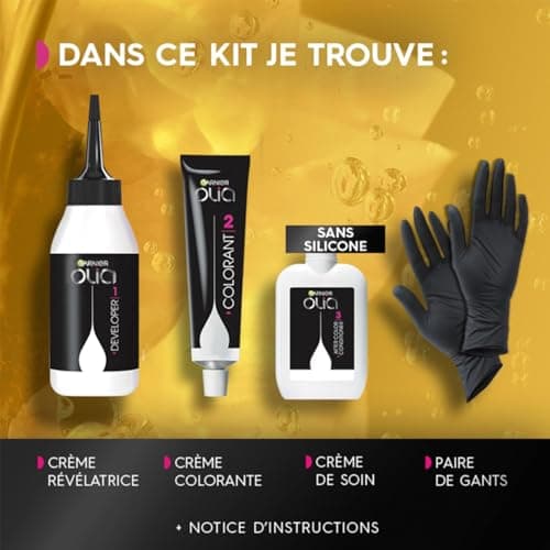 Garnier Coloration Permanente - Sans Ammoniaque - Aux Huiles Naturelles de Fleurs - Châtain Clair Fondant (5.0) - Olia