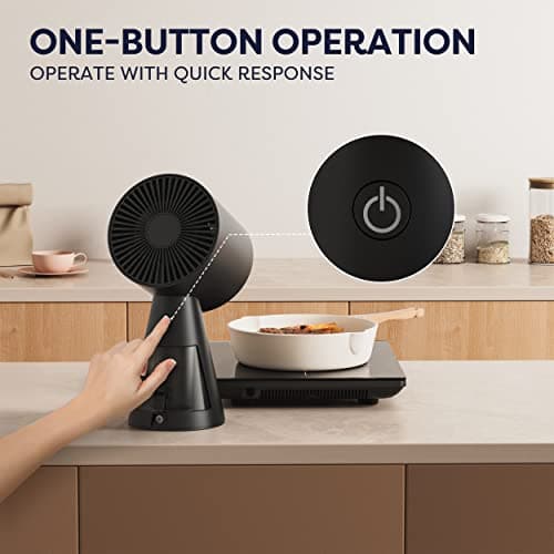 CIARRA CBPHB01 Mini Hotte Asipirante - Hotte Portable - Aspiration de 120m3/h - Mode Recyclage avec Filtre à Charbon - Multi-Filtration - 2 Vitesses - Noire