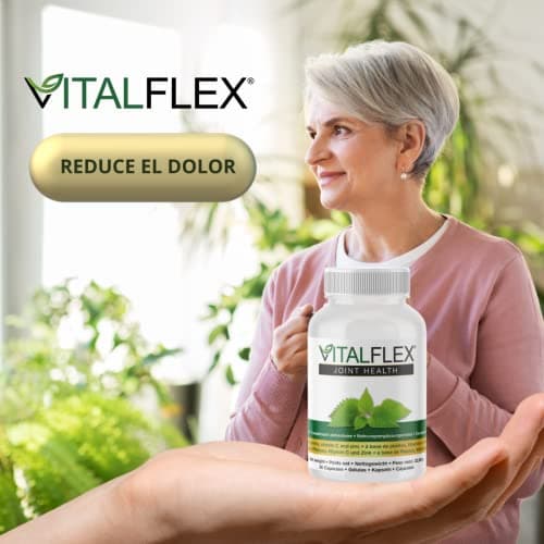 VITALFLEX | Renforce les Os, les Articulations et le Cartilage | Antioxydant Naturel avec Curcuma, Boswellia, Zinc et Vitamine C pour la Formation du Collagène | Complément alimentaire | 30 Gélules