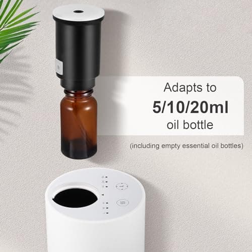 UrbanHomes Diffuseur Huiles Essentielles, Huile Essentielle, Diffuseur Parfum Maison, Huile Essentielle pour diffuseur, Diffuseur Electrique Parfum Maison, avec 3 Modes, Fonction USB Portable, Blanc