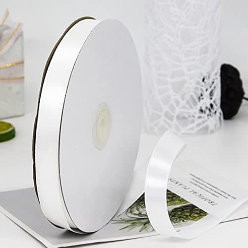 CC wonderland zone Ruban Satin Blanc(10mmx91m),Ruban Cadeau pour Décoration