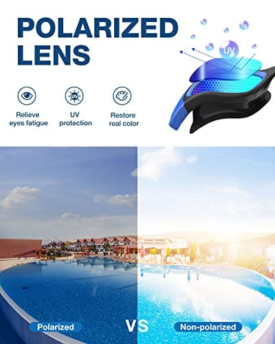 ZIONOR G1 Polarisées Mirror Lunettes de Natation pour Unisex Adulte Homme Femme, Anti Buée, 100% Anti UV Lunettes de Plongée