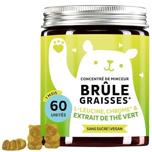 Gummies Complexe Métabolique - Végan & Sans sucre - 60 Gummies - Chrome, Biotine, Zinc, L-leucine, Extrait de Feuilles de Thé Vert, Vitamines - Bien-Être Quotidien - 1 mois - Bears with Benefits