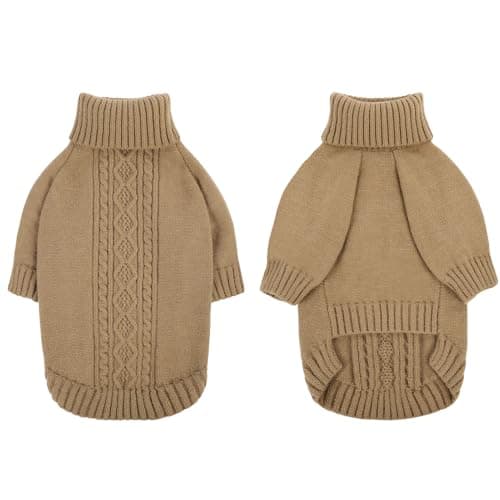 KONVINIT Pull Chien Pull pour Chien Col Roulé Tricot Chien Jumper Hiver Tricot Pullover pour de Petite,Moyenne et Grande Taille